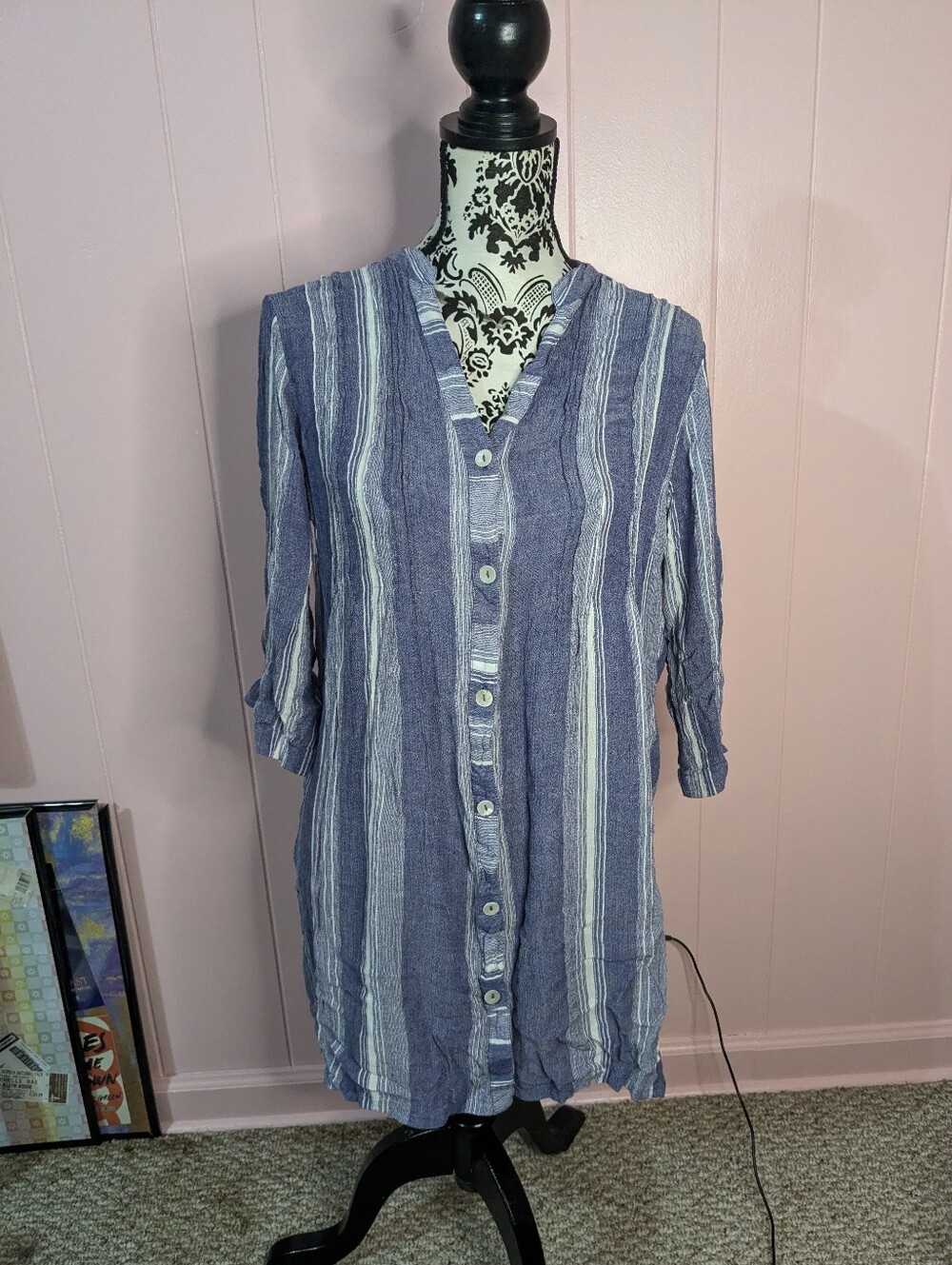 stripped long shirt or mini dress